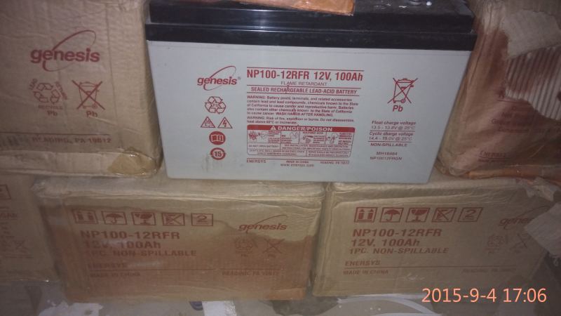 genesis艾诺斯蓄电池NP100-12长寿命电池12V100AH 直流电源免维护