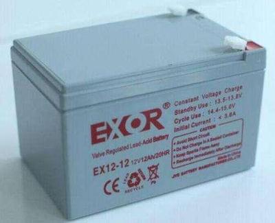 EXOR埃索蓄电池NP12-12设备电源 消防控制器12V12AH移动电源报警