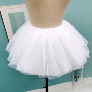 洛丽塔cosplay短款 Lolita日常无骨软纱云朵撑25CM蓬蓬裙 暴力裙撑