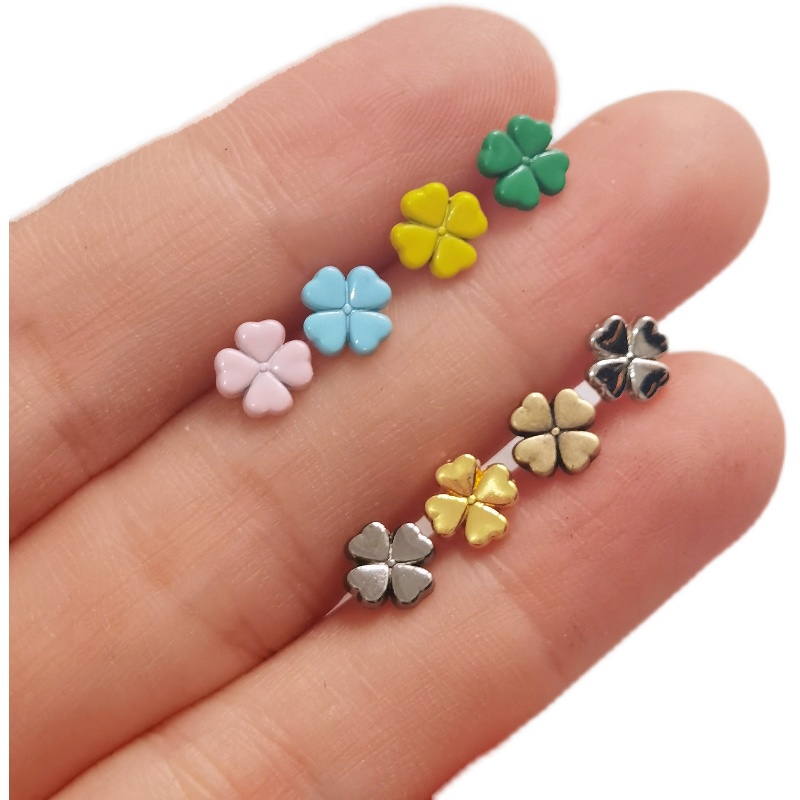 6mm四叶草迷你纽扣bjd小布娃娃衣辅料玩偶扣子小号娃用纽扣