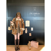 NSS 保暖外套 羊羔毛皮毛一体翻领中长款 COLLECTION 暖冬小熊