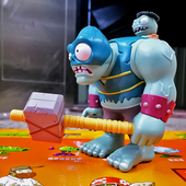 植物大战僵 玩具2黑暗时代铁锤大号巨人僵尸雪怪带球弹射小鬼