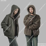 连帽两面穿座山雕保暖加厚外套A312-F26P145，男装棉衣，电商A312
