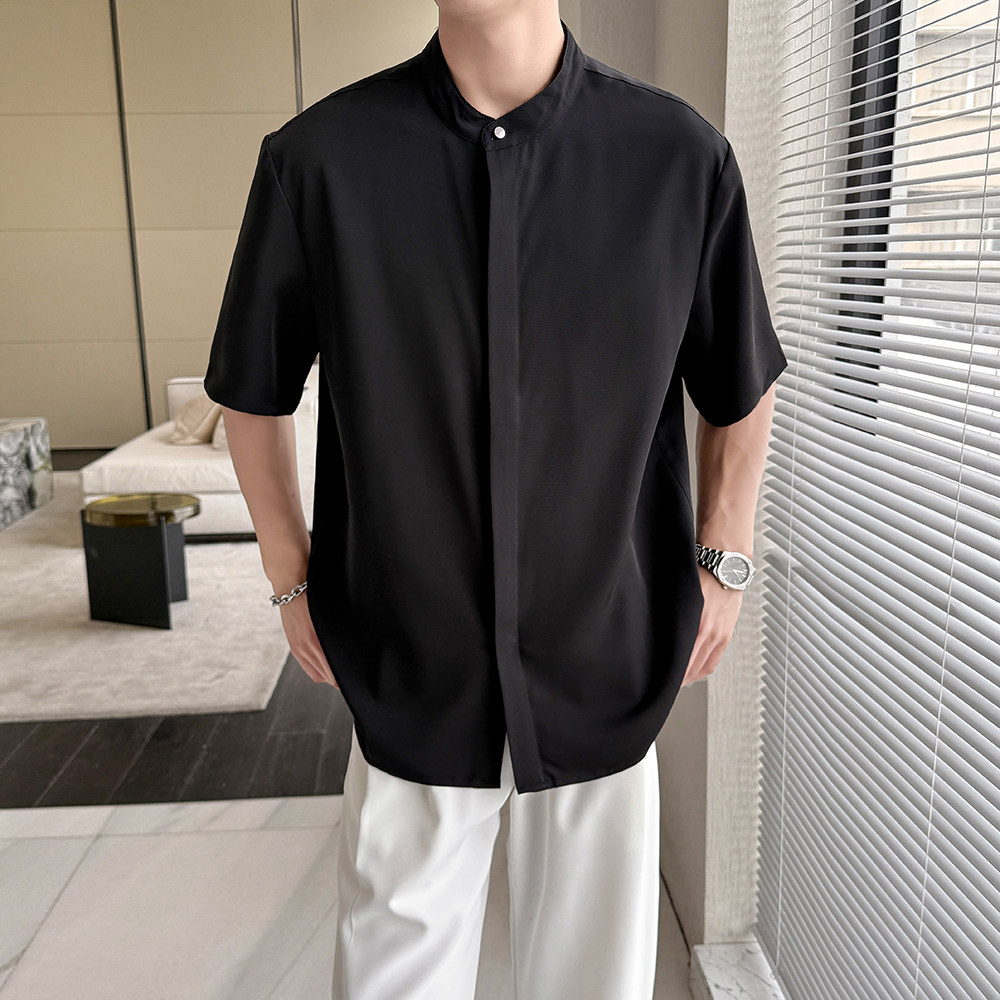 百象薰香防蚊夏季薄款冰丝短袖衬衫5821P55,男装T恤,电商A312