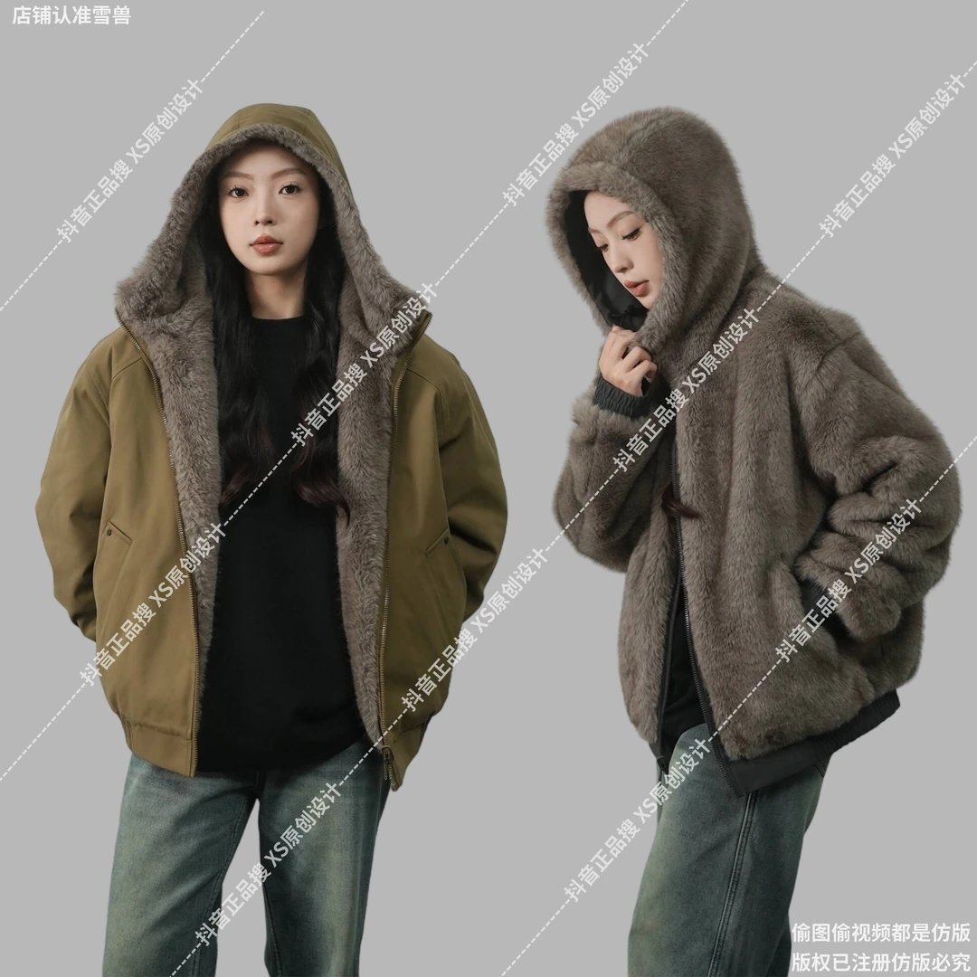 连帽两面穿座山雕保暖加厚外套A312-F26P145,男装棉衣,电商A312