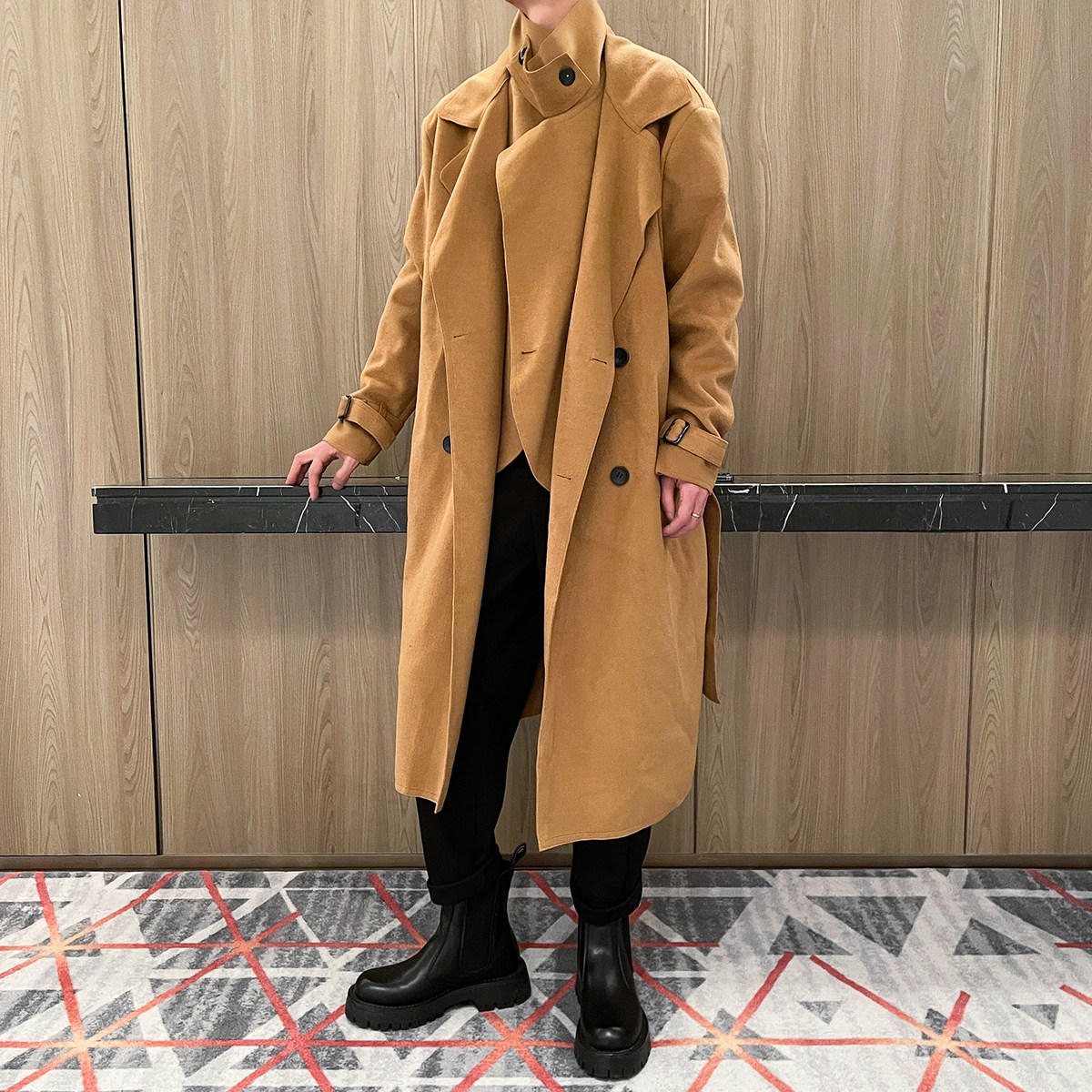 抖音冬季加厚呢大衣防风防寒外套A312-999P170,女装短外套,电商A312