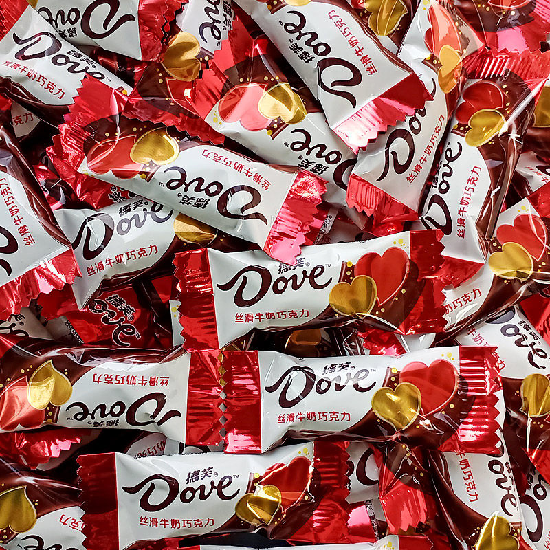 德芙巧克力4.5g丝滑牛奶口味小粒排块散装结婚庆喜糖果零食品年货