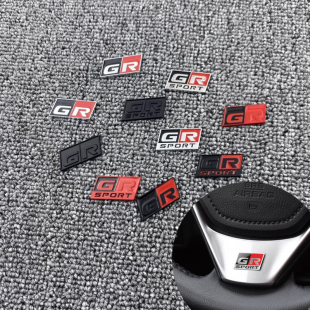 车标 GRSPORT中控贴3D立体金属竞速改装 适用丰田方向盘装 饰贴标GR