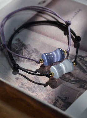 可爱清新竹节学生情侣手链