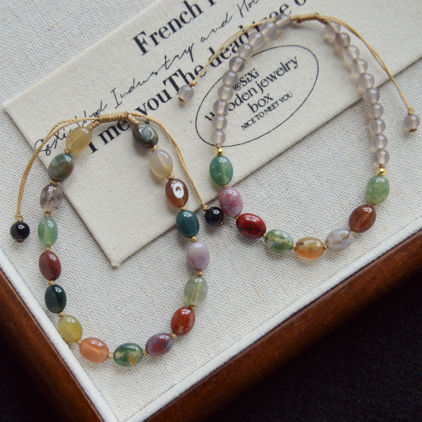 「四时有序」彩色的秋天~原创复古百搭天然玛瑙编织手绳手串女,饰品/流行首饰/时尚饰品新,手链,淘宝优惠券,粉丝福利购,淘宝优惠卷