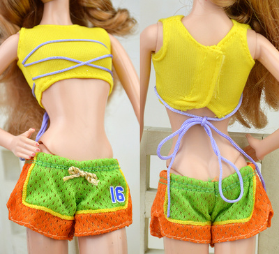 换装洋娃娃心怡30CM6分娃衣服泳装比基尼FR沙滩装短裤套装