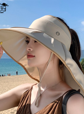 夏季彩胶大帽檐遮阳帽子