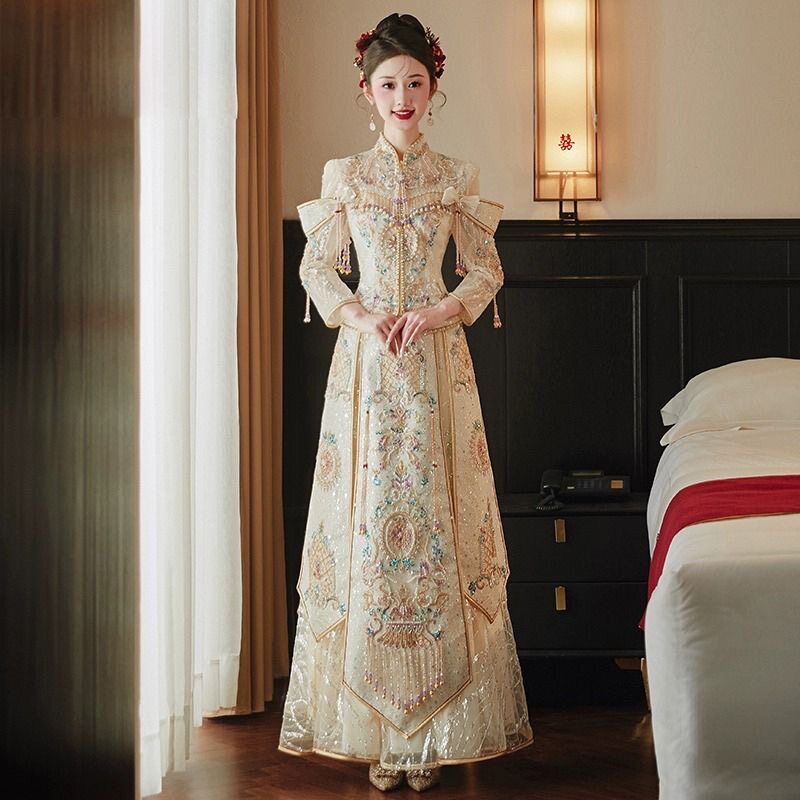 秀禾服新娘2026新款春秋中式结婚礼服婚纱敬酒服小个子婚服女秀和