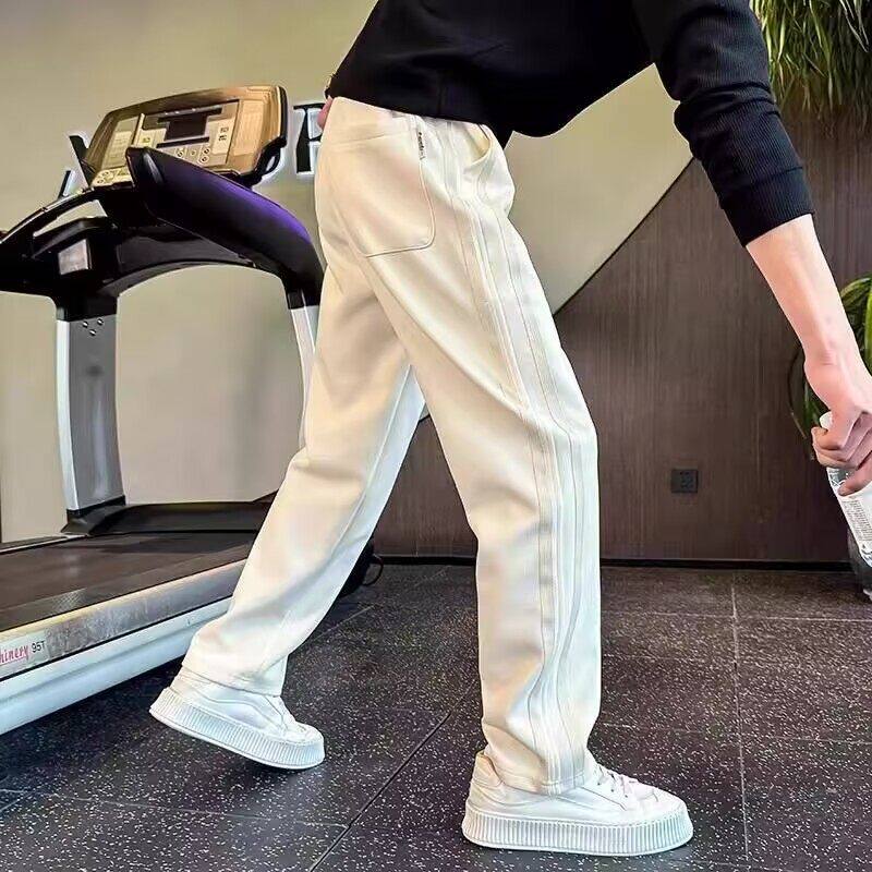 仓树一石潮牌高端直筒休闲卫裤男2026新款品牌春秋宽松运动长裤子