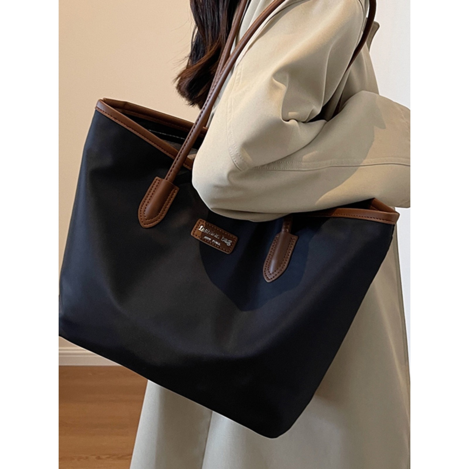 包包女大容量托特包2024新款通勤百搭单肩手提包高级感牛津布女包