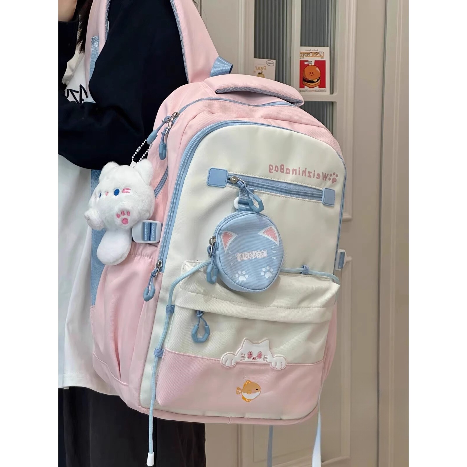 香港ITMUCSK.高颜值书包女小学生减负双肩包女生原宿初高中生背包