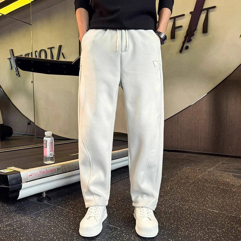 仓树一石潮牌直筒运动卫裤痞帅男士春秋季新款薄款新款宽松休闲裤