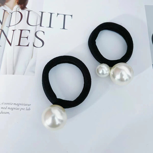 皮筋女扎头发韩版头绳发绳网红小香风大珍珠大肠发圈秋季头花饰