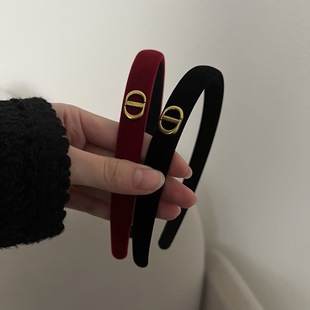 仙女高颅顶黑色红色海绵发箍女款 百搭外出日常外戴头箍发卡头饰