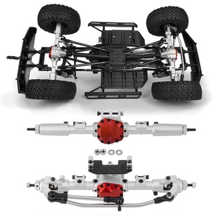 1/10仿真攀爬车SCX10二代90046车桥车架总成 改装金属前后总成