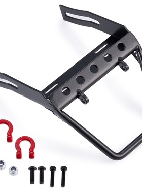 Axial SCX10 仿真攀爬车金属保险杠 前防撞杆 前杠仿真金属方形