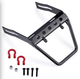 Axial SCX10 仿真攀爬车金属保险杠 前防撞杆 前杠仿真金属方形