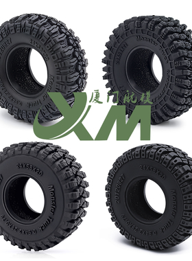 1/18 TRX4M 路虎烈马1寸胎皮轮胎 攀爬车24*58MM SCX24 FMS