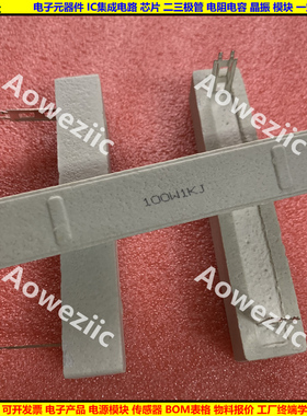 100W1K SQZ双尖插脚水泥电阻 100W1KJ 陶瓷100W1000欧 ohm ΩJ RJ