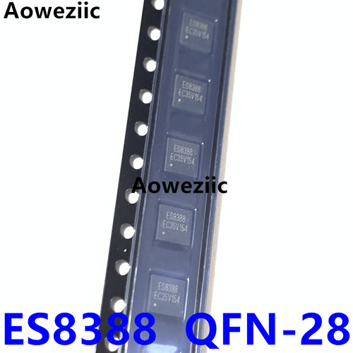 1个 ES8388 QFN-28 立体音频解码芯片 24位双通道音频IC 全新原装