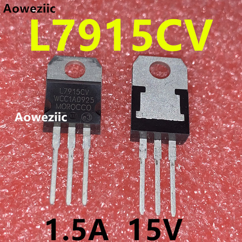 L7915CV 7915通用LM7915 KA7915 TO-220 1.5A 15V三端稳压器 全新