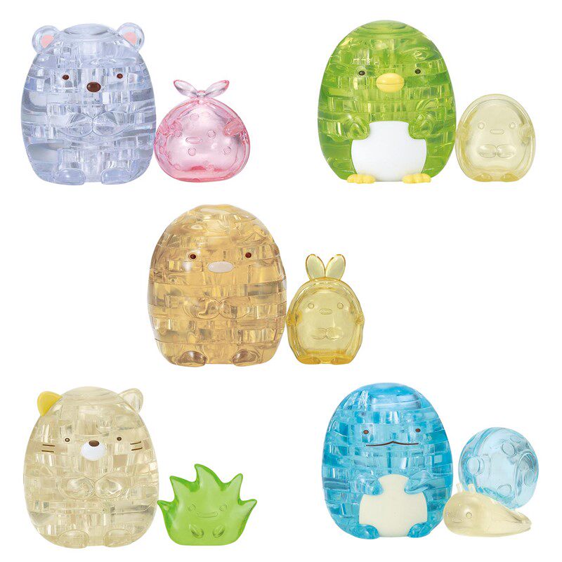 日本beverly立体拼图3d塑料透明减压模型玩具角落生物