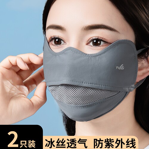 春夏冰丝防晒口罩女防紫外线透气