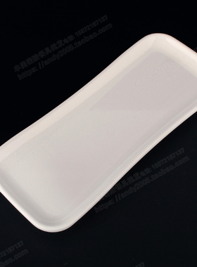 丰美A5密胺仿瓷盘子长方形菜盘 10寸长寿司盘日式白色餐巾碟P210