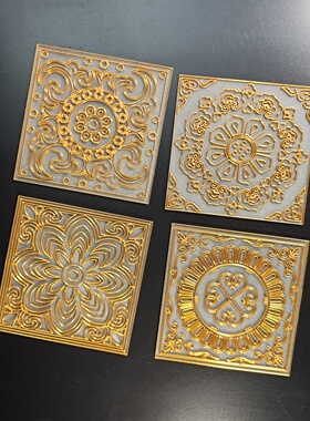3d打印电子免掐丝如意宝相花掐丝珐琅手工非遗景泰蓝藻井花纹图案