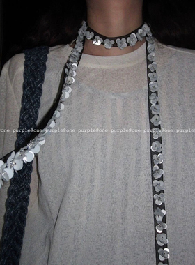 2025夏季新款时髦搭配款~重工质感时髦花朵钉珠网纱装饰围巾