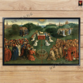 崇拜 凡艾克 The 对羔羊 Ghent Altarpiec 根特祭坛画 祷台壁画