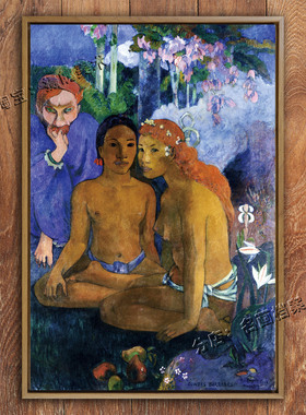 野蛮人的传说 Barbarous Tales 高更 Paul Gauguin 油画 故事挂画