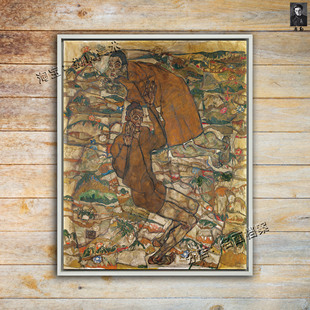 悬浮 Levitation 埃贡席勒挂画 诡异 激烈 强烈色彩 震撼画面egon