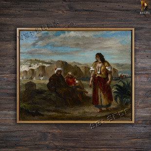 丹吉尔和两个阿拉伯人 Tangier with Two Seated Arab 诗人油画