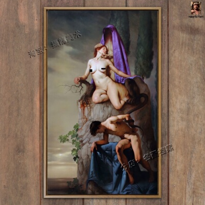 斯芬克斯之死 La Morte della Sfinge Sphinx 埃及神话油画挂画