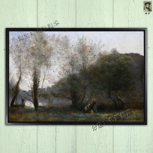 etangs Les ville avray柯罗乡村风景挂画 维拉达福瑞 河塘