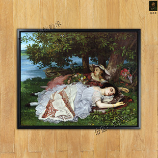 the Summer Young 油画 Seine Ladies 河畔女郎 Banks