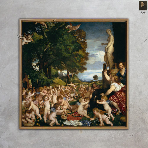维纳斯的崇拜 The Worship of Venus 提香 文艺复兴挂画多神敬拜