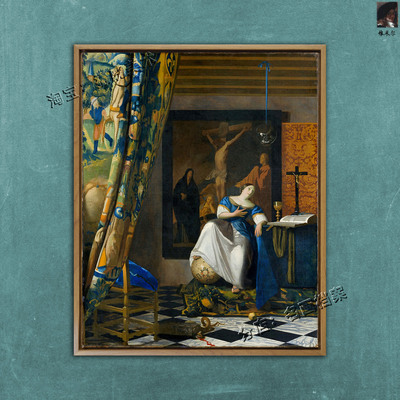 信仰寓言 Allegory of the Faith 维米尔画 Vermeer oil painting