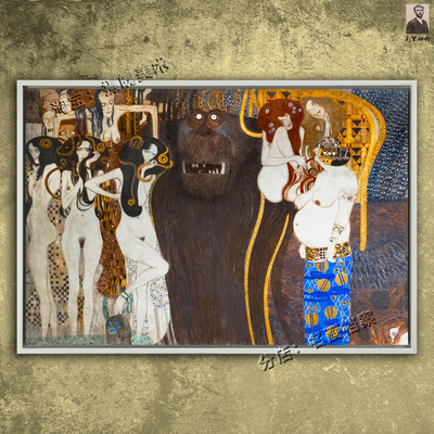 贝多芬雕带 Beethoven Frieze The Hostile Powers 油画 世界名画