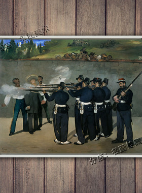 处决马克西米利安 Execution of Maximilian 马奈 历史题材画油画