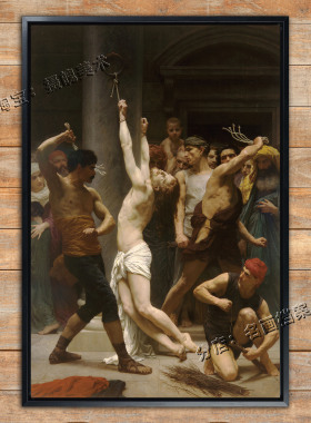 被鞭打的主 The Flagellation 鞭刑 受苦油画 布格罗 Bouguereau