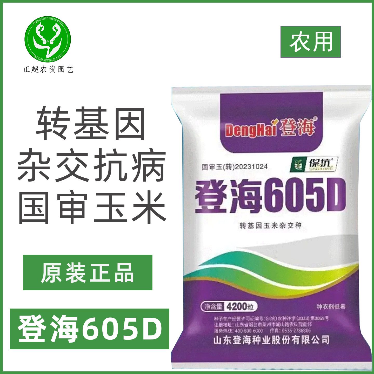 登海605D玉米种子 转基因抗虫玉米抗病高产大田玉米原装玉米种子
