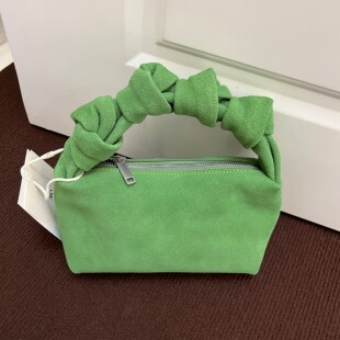 褶皱手提小包小众小清新手提包女 Lader25春季 不退不换 麦莎Mysa