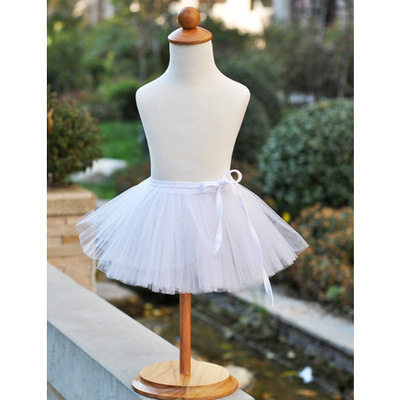 少儿童女芭蕾舞蹈服装练功服半身裙小孩半截系带纱裙拉丁表演短裙
